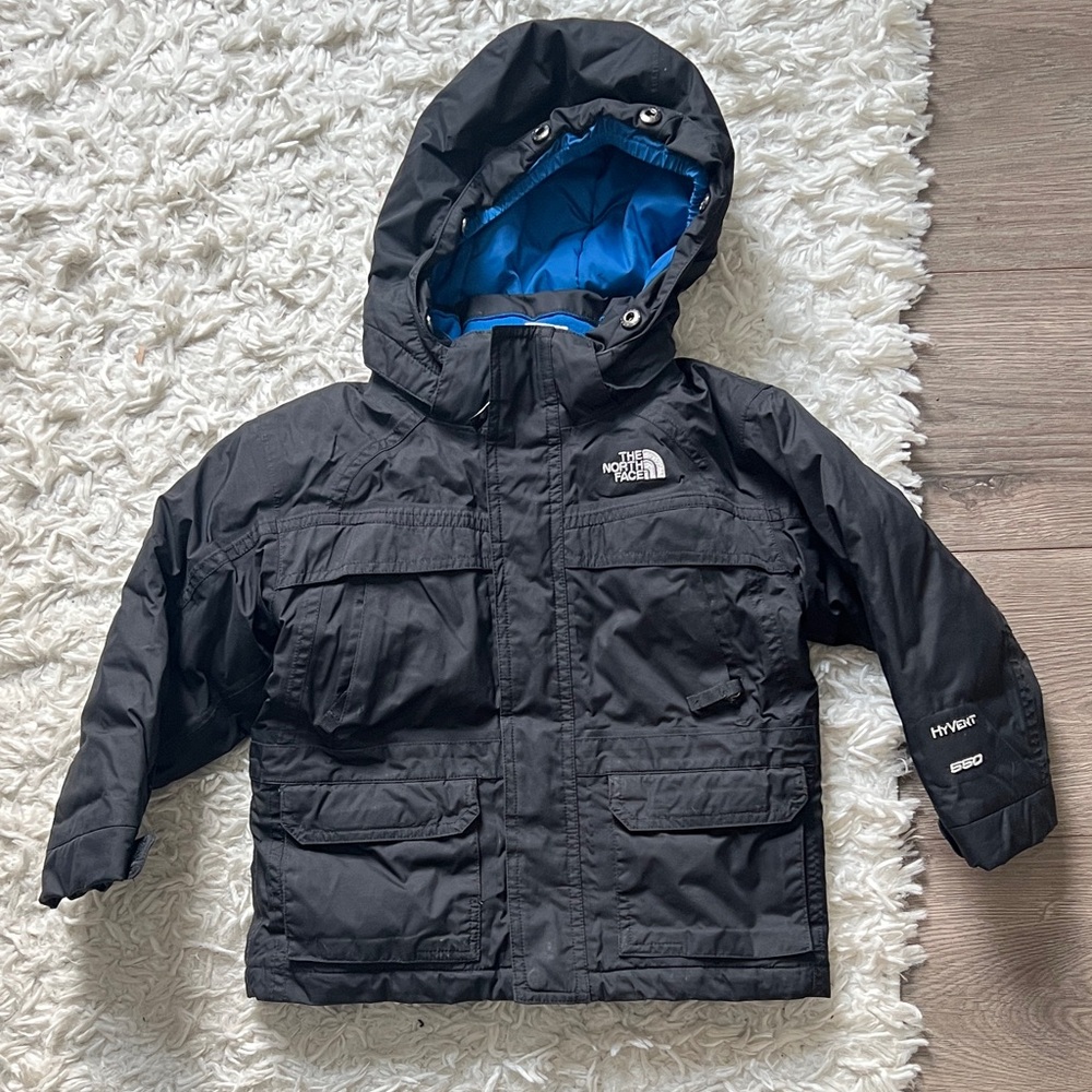 The North Face Black Jacket with Blue Interior